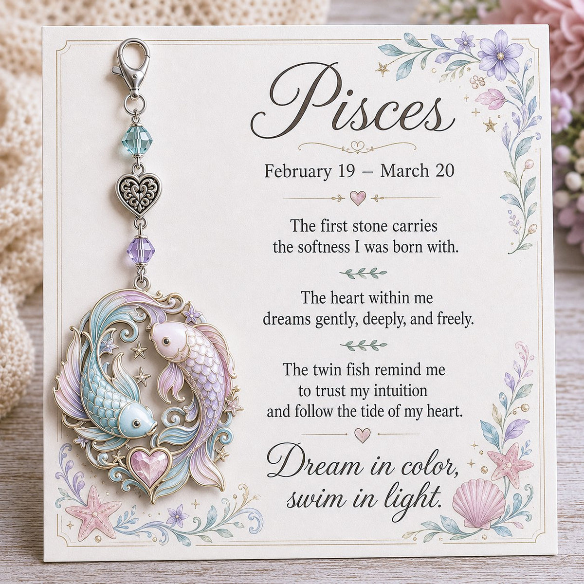 🎅 2026 Christmas Gift 50% Off--✨ Commemorative keychains and cards featuring the birthstones of the 12 zodiac signs