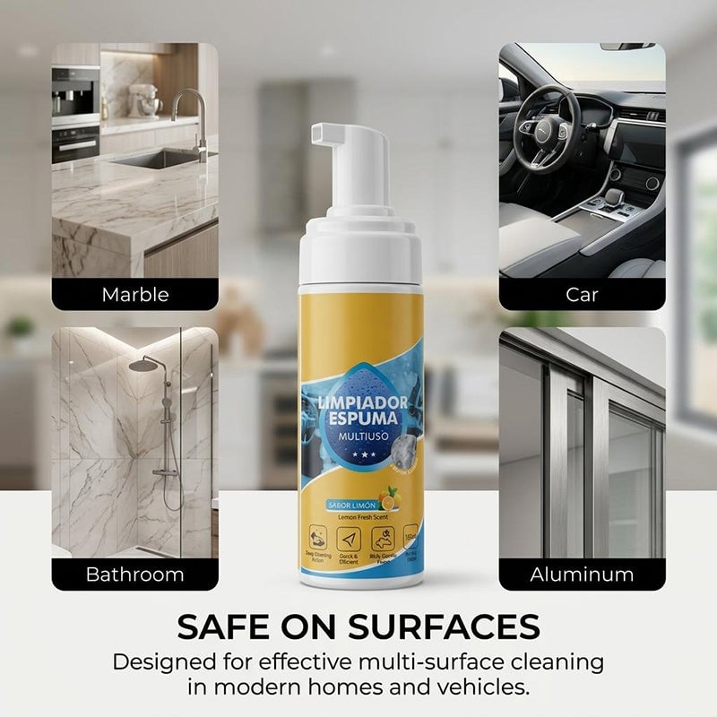 😍4-in-1 Multi-Enzyme Foam Cleaner - Deep Clean Car, Kitchen, Bathroom & Sofa
