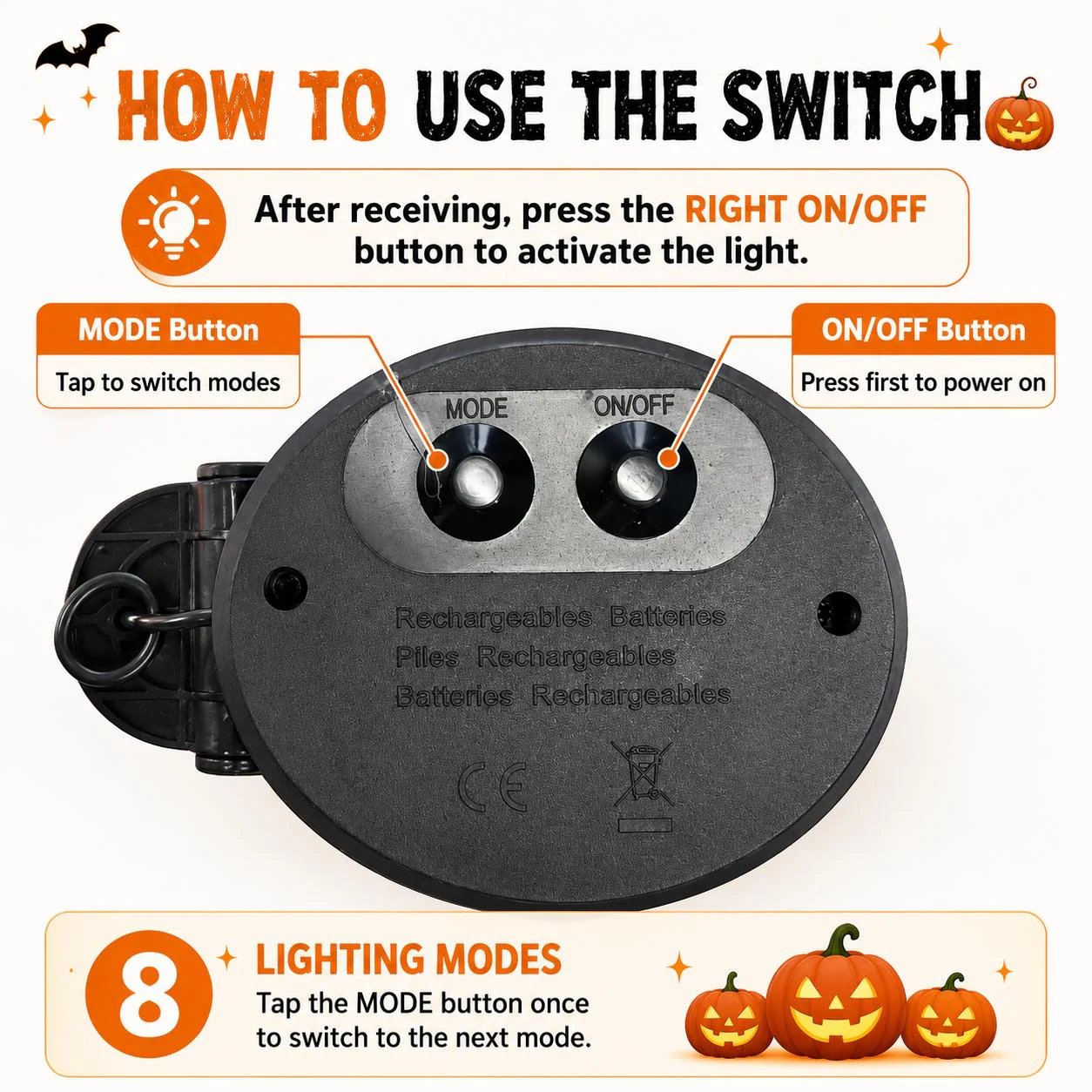 💥 Last Day 49% OFF – 🎃Solar Pumpkin Stake Lights