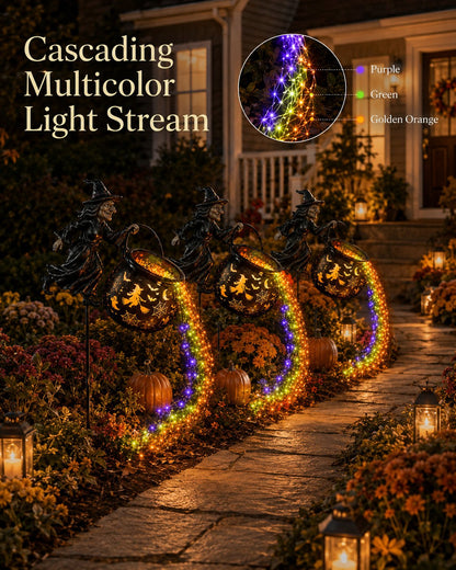 🎃Halloween Witch Cauldron Projection Garden Light – 🧙‍♀️Magical Outdoor Halloween Yard Decoration