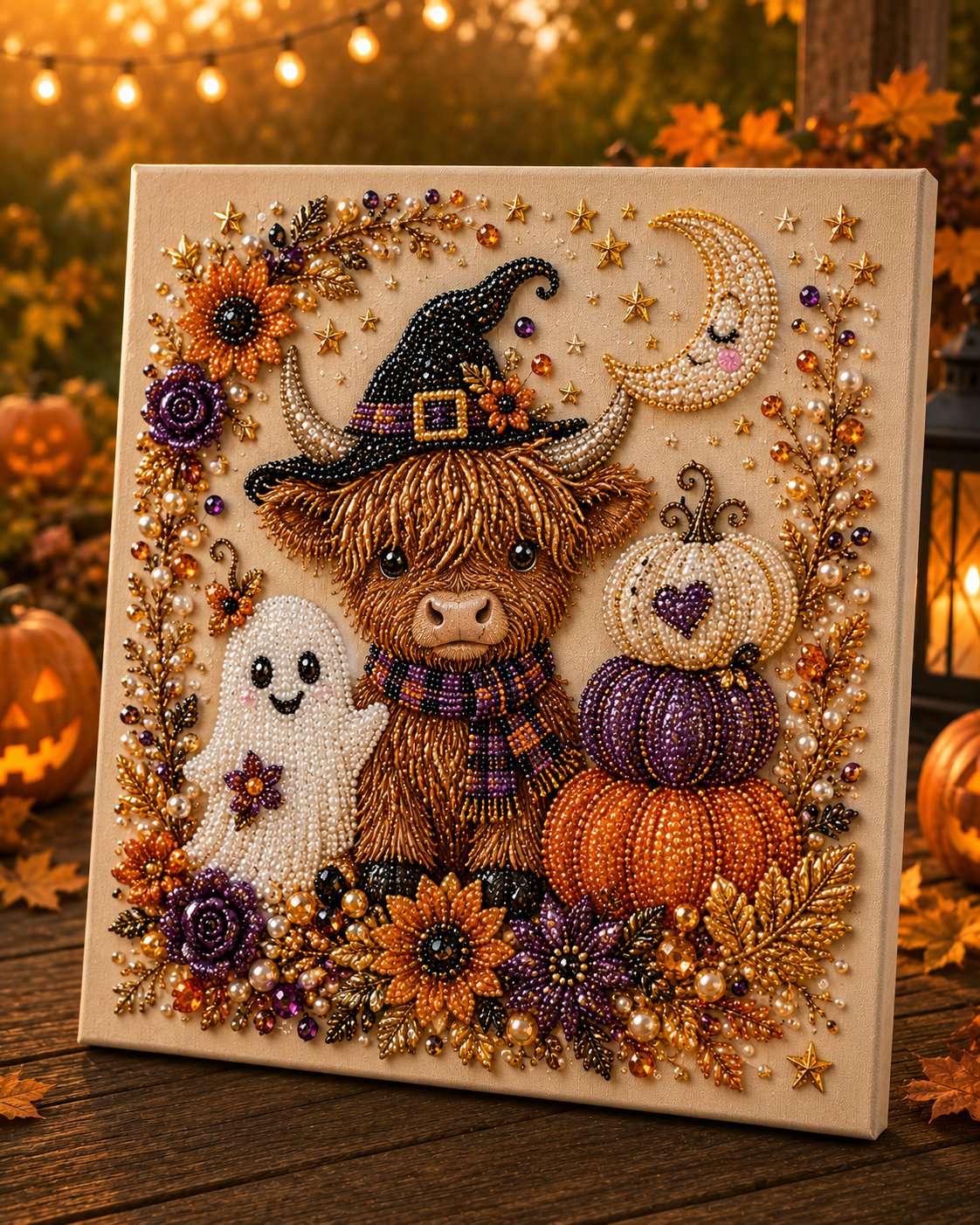 💥 Last Day 49% OFF – 🧙‍♀️✨ Halloween Pearl Art DIY Kit – Turn Tiny Pearls into Spooky-Cute Magic