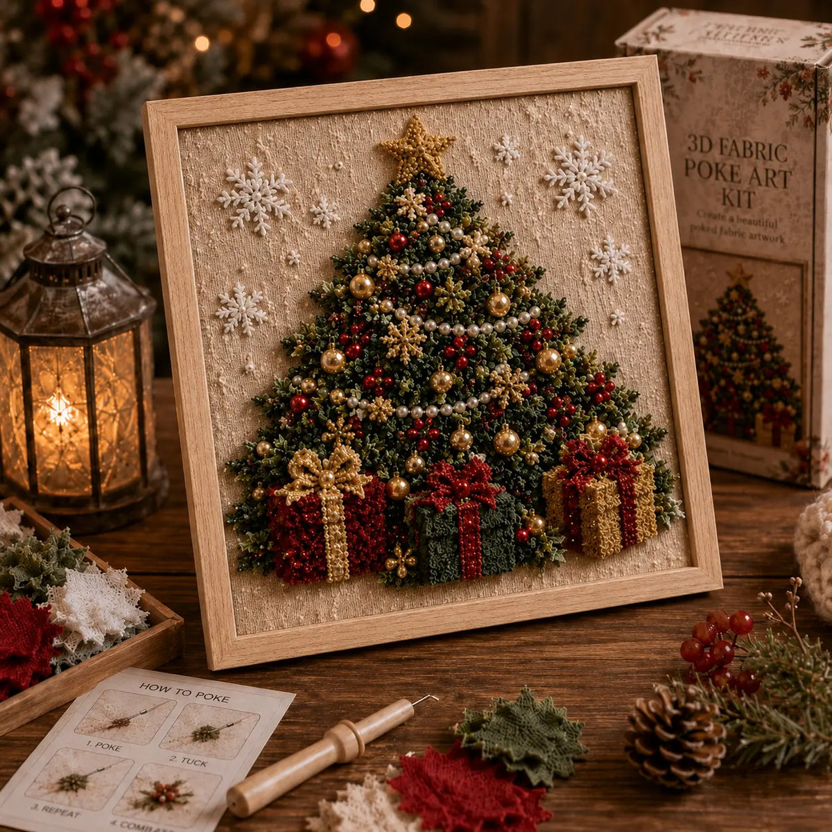 ⛄ CHRISTMAS SPECIAL | DIY Snowman Fabric Poke Art Kit – Handmade 3D Holiday Decoration Craft Set