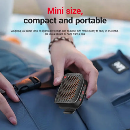 🔥80g Ultra-Light Magnetic Clip-On Speaker – IPX7 Waterproof & TWS Stereo for Outdoor & Travel