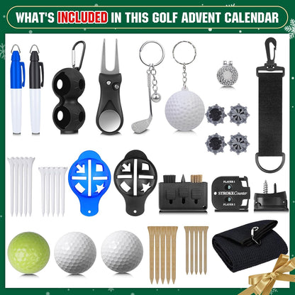 🔥CHRISTMAS SALE 50% OFF!✨24PCS Christmas Golf Advent Calendar