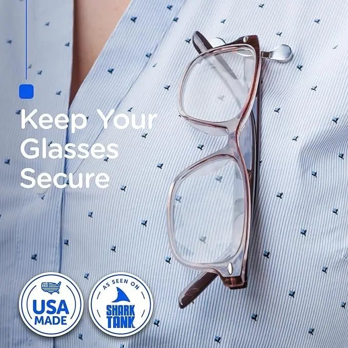 💥Buy 1 get 2 free 🔥Magnetic Eyeglass Holder - Stainless Steel Glasses Clip for Shirts & Pockets