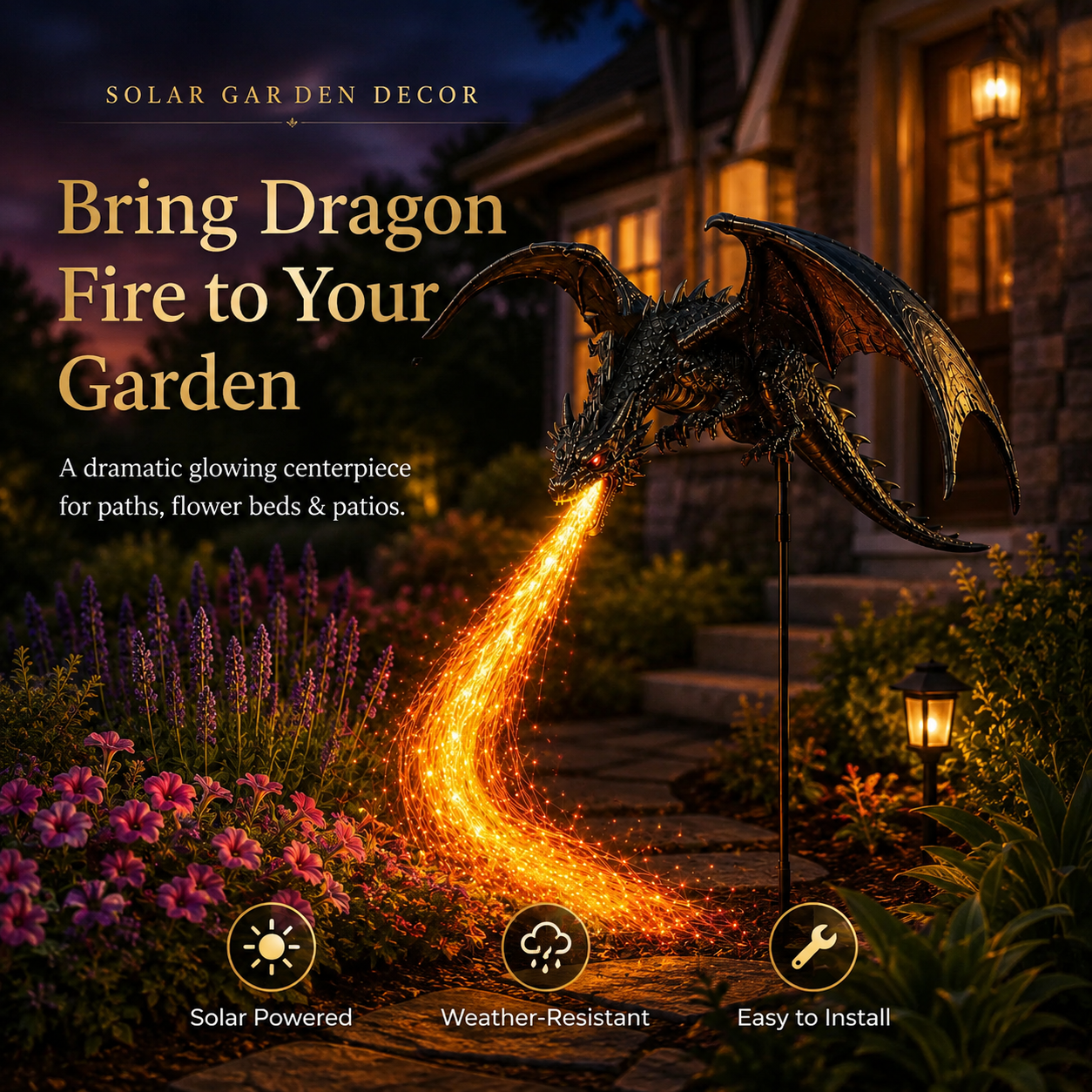 ⏳ Last Day 49% OFF🐉2027 Dragon’s Ember Solar Garden Decor
