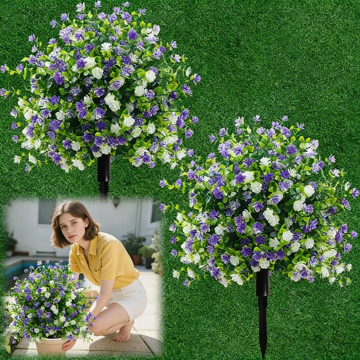 🎁Last Day Sale - 50% OFF🔥Artificial Potted Trees With Ground Stakes🌼