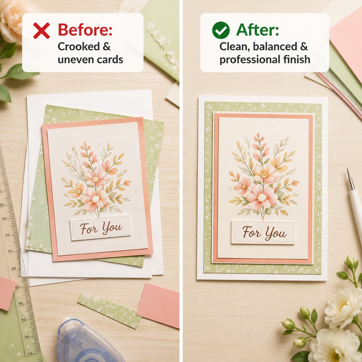 ✨ Create Perfect Handmade Cards – Alignment Guide Set for Clean & Balanced Crafting