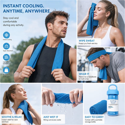 🔥LAST DAY 50% OFF - 🏃❄️Cold Sweat Towel You Can Use Anywhere, Anytime! Reusable Soft Absorbent Cooling Portable