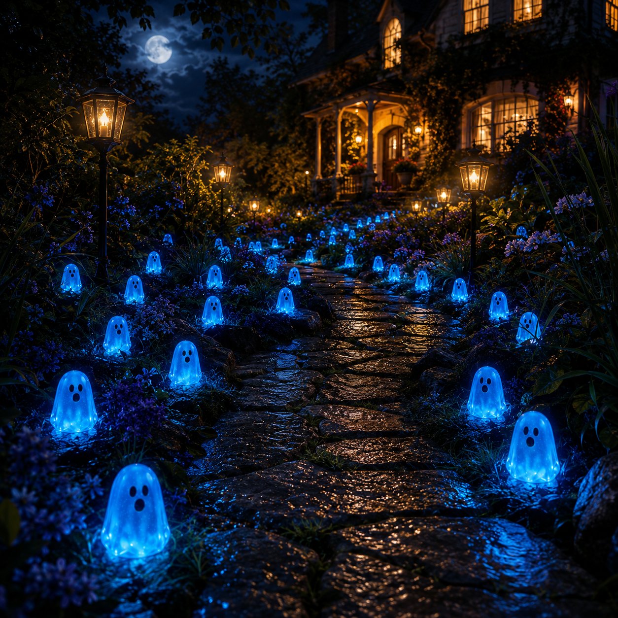 💥 LAST DAY 50% OFF👻 Glow-in-the-Dark Mini Ghosts – 8-Colour Halloween Mix