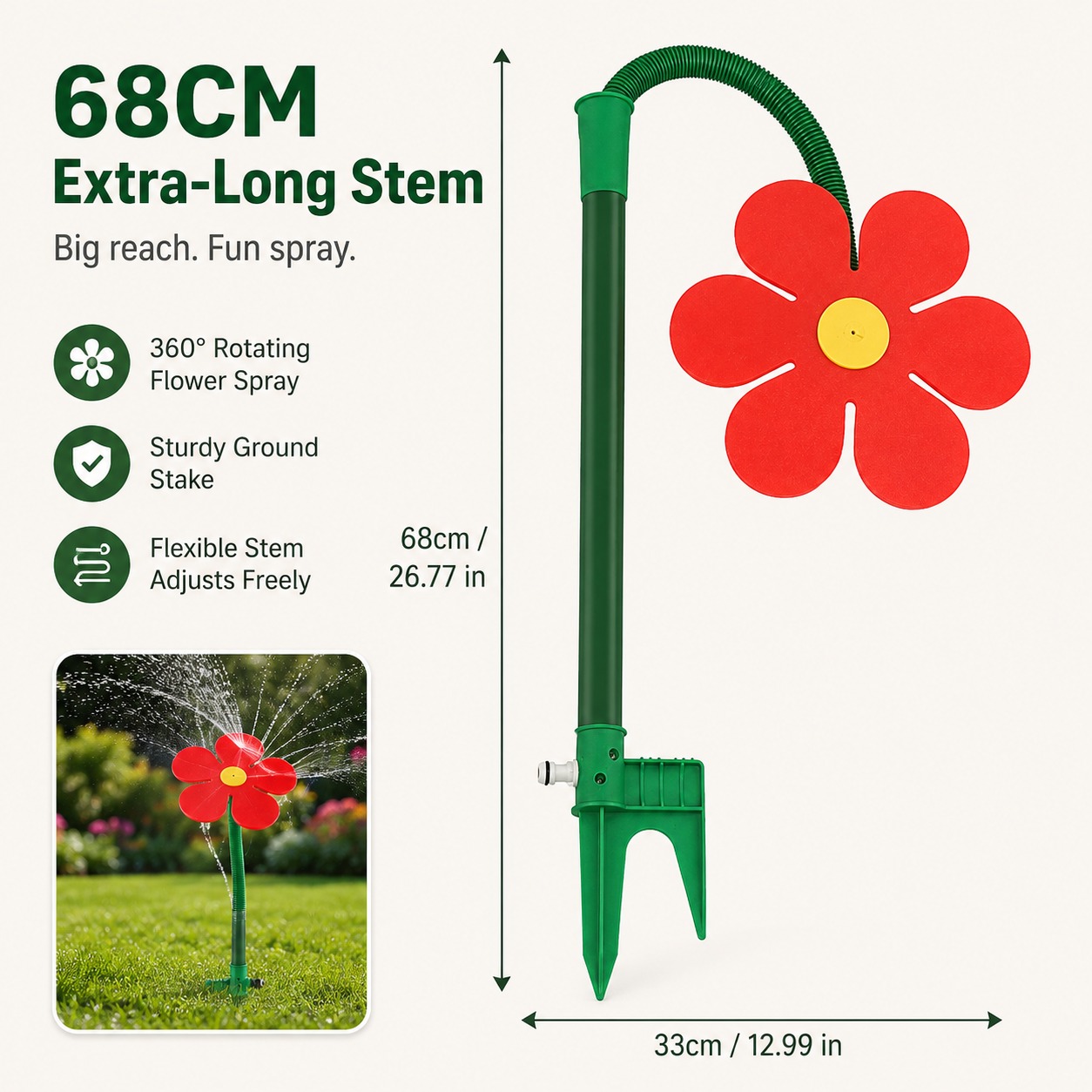 🌞LIMITED-TIME 50% OFF -🌻Crazy Dancing Flower Water Sprinkler