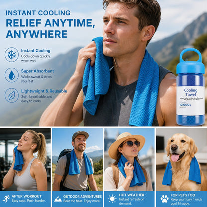 🔥LAST DAY 50% OFF - 🏃❄️Cold Sweat Towel You Can Use Anywhere, Anytime! Reusable Soft Absorbent Cooling Portable