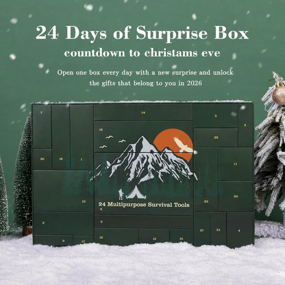 🛠️24-Day Survival Advent Calendar-Emergency Gear Countdown Gift Set🎁
