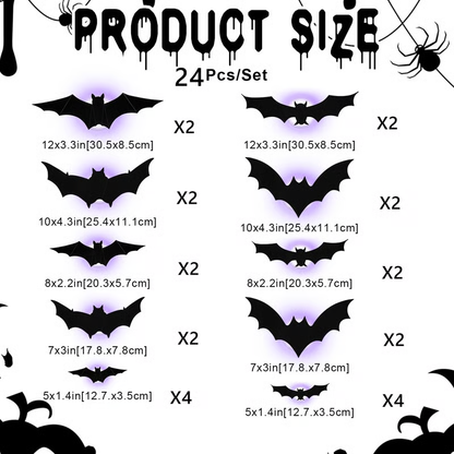 🦇Halloween 3D Lighted Bats