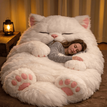 🐱 Fluffy cat sleeping bag – Soft, Warm & Purrfectly Cozy😴💤
