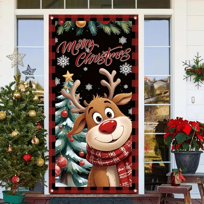 🎅Santa Claus Christmas Door Banner – 🎉Festive Holiday Entrance Decoration