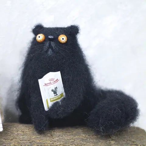 🔥Heißer Sale 49% RABATT🌟🐭👀Handgefertigter, panischer, schräger Kuscheltier-Plüschfreund aus Wollfilz mit großen Augen🧶