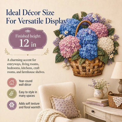 🔥HOT SALE 69% OFF - 🌸Floral Basket Patchwork DIY Kit | 3D Layered Fabric Flower Art Craft for Home Decor & Gifts