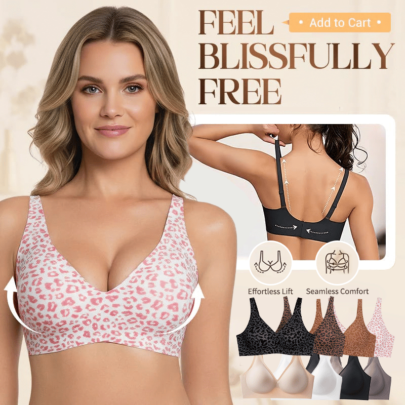 🏆LAST DAY SALE 49% OFF🔥Super Firming Leopard Print Wirefree Bra | Women Wirefree Bras👍No More Sagging Breasts