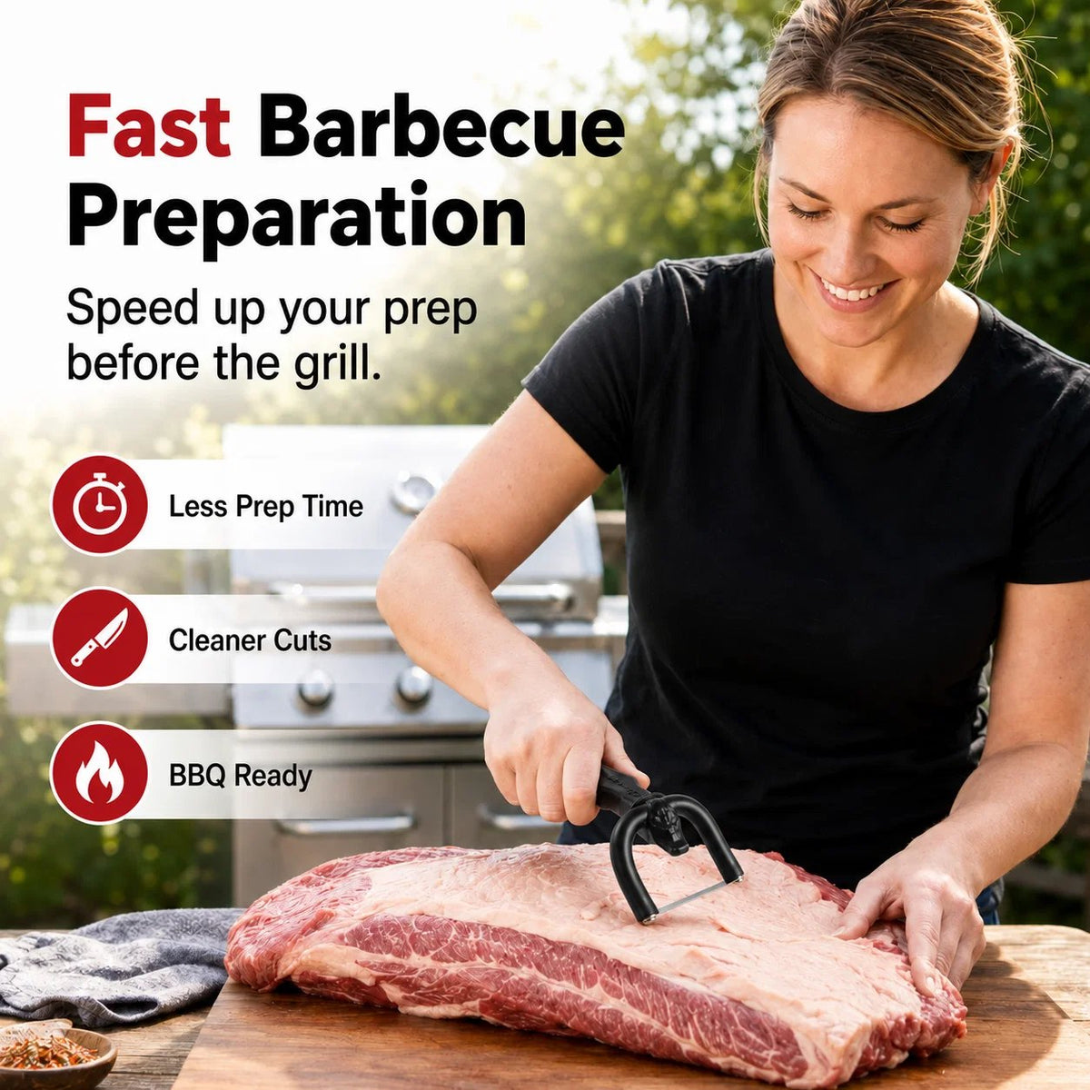 🥩 Handheld Meat Fat Trimmer for Beef & Pork | BBQ Prep