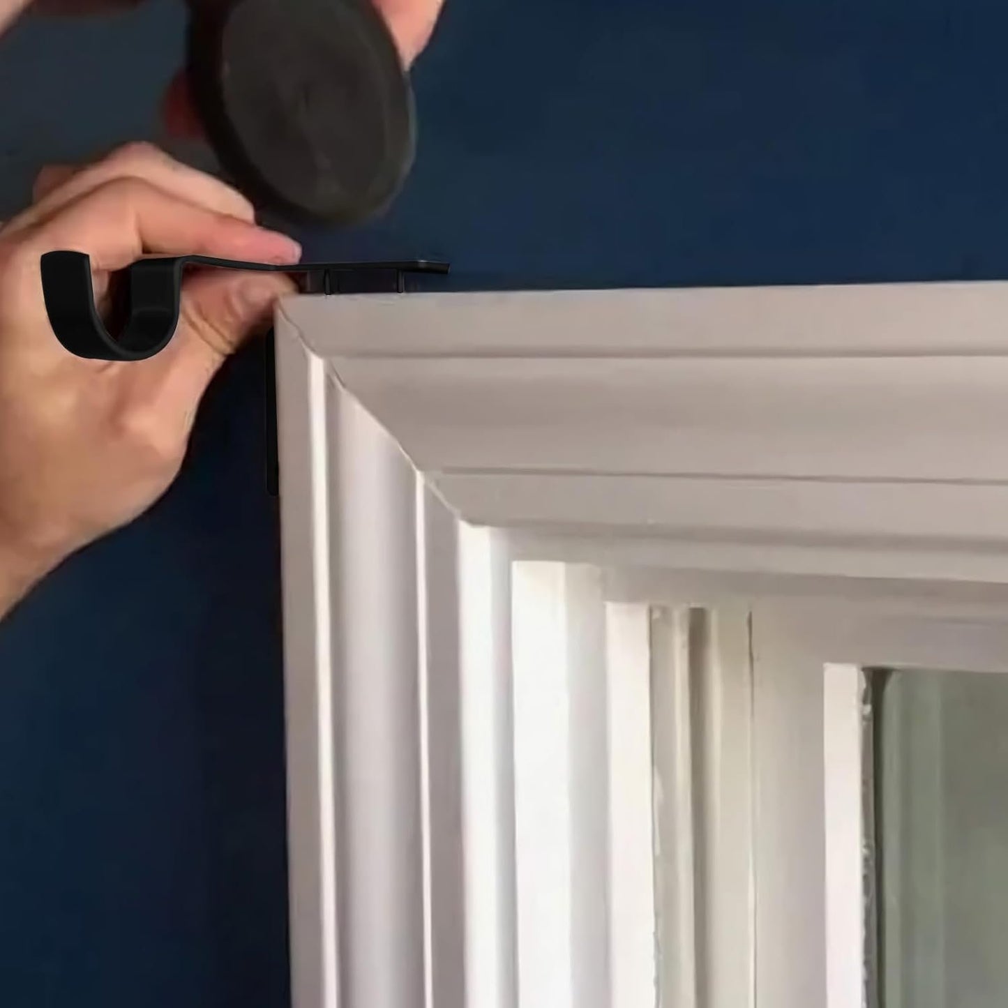 Single Curtain Rod Brackets for Bathroom Kitchen Home Bathroom– No Drill, No Damage – Perfect Curtains Every Time(2 PCS)