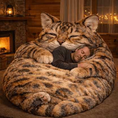 🐱 Fluffy cat sleeping bag – Soft, Warm & Purrfectly Cozy😴💤