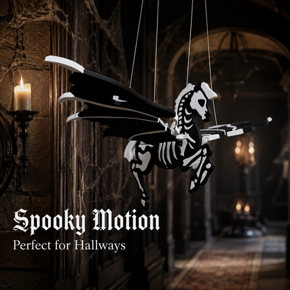 🐎Flying Skeletal Horse – 🎃Spooky Halloween Hanging Mobile💀