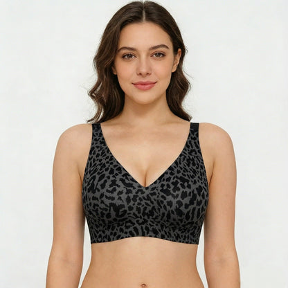 🏆LAST DAY SALE 49% OFF🔥Super Firming Leopard Print Wirefree Bra | Women Wirefree Bras👍No More Sagging Breasts