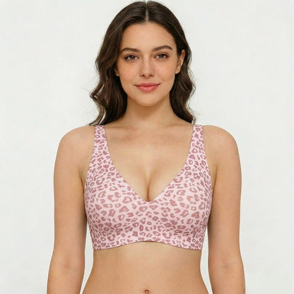 🏆LAST DAY SALE 49% OFF🔥Super Firming Leopard Print Wirefree Bra | Women Wirefree Bras👍No More Sagging Breasts