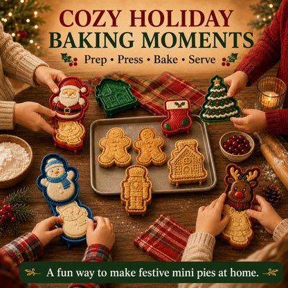 🎅16-Design Christmas Mini Pie Molds- 3D Printed Fidget & Baking Tools for Winter Party Treats & Gifts