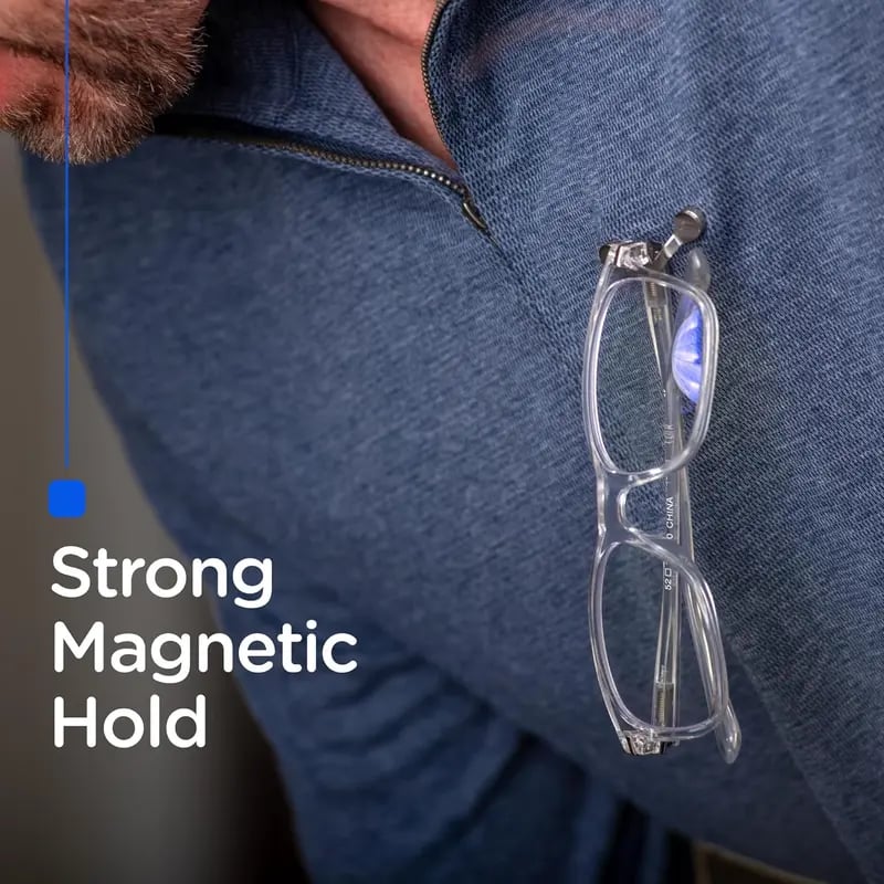 💥Buy 1 get 2 free 🔥Magnetic Eyeglass Holder - Stainless Steel Glasses Clip for Shirts & Pockets
