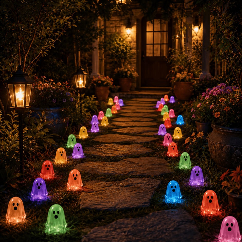 💥 LAST DAY 50% OFF👻 Glow-in-the-Dark Mini Ghosts – 8-Colour Halloween Mix