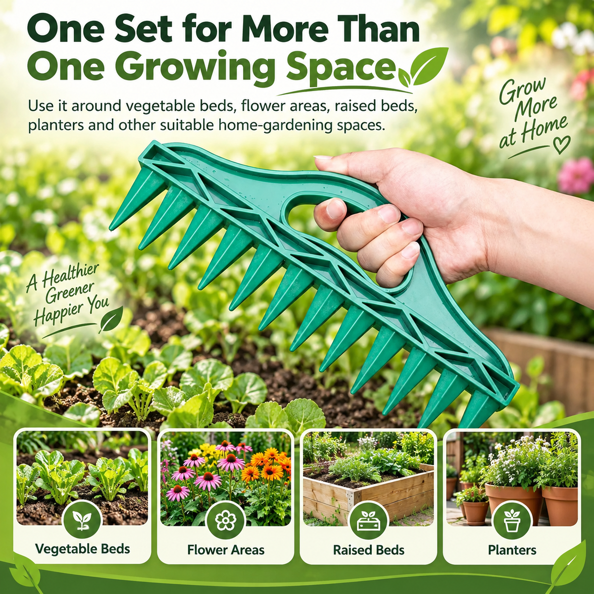 Garden Seed Sowing Tool Set, Handheld Planting Hole Punch Kit