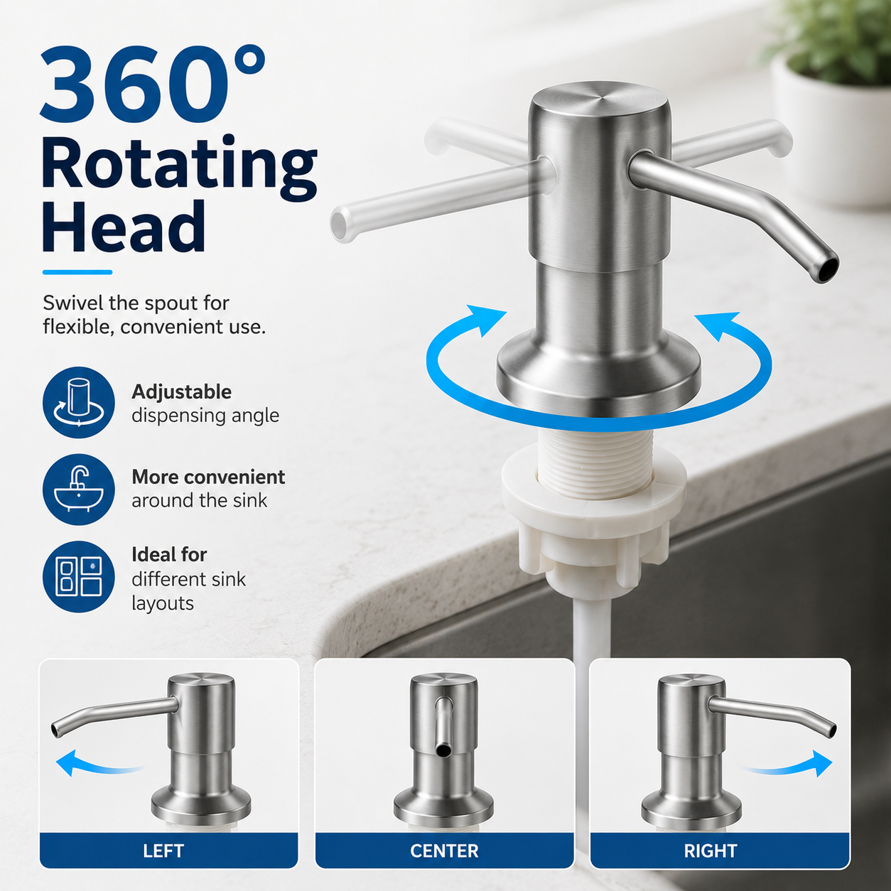 🔥 Last Day 50% OFF - 🫧 Kitchen Sink Soap Dispensers ✨