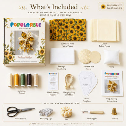 🔥Last Day 50% OFF- Large Patchwork Bow Sewing Kit (Beginner-Friendly)