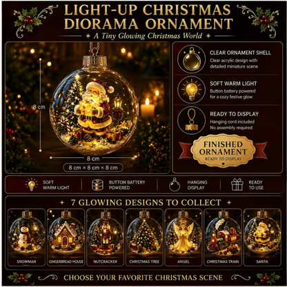 🔥LAST DAY 58% OFF - 🎄Glowing Christmas Diorama Ornament – A Tiny Winter World in Your Hands
