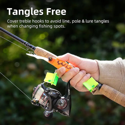 🎣50PCS Treble Hook Protector Covers – Tangle-Free Fishing Lure Hook Guards