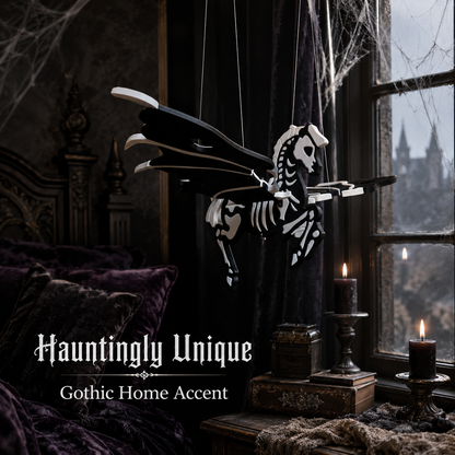 🐎Flying Skeletal Horse – 🎃Spooky Halloween Hanging Mobile💀