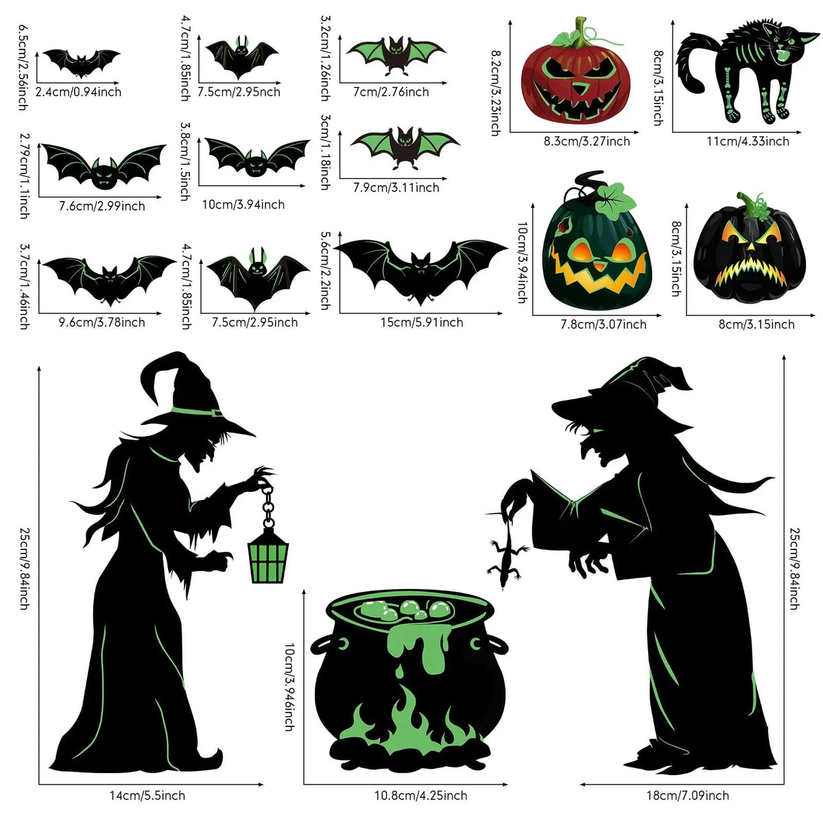 🎃 Luminous Halloween Magnetic Decor Set for Cars & Garage Doors 👻✨
