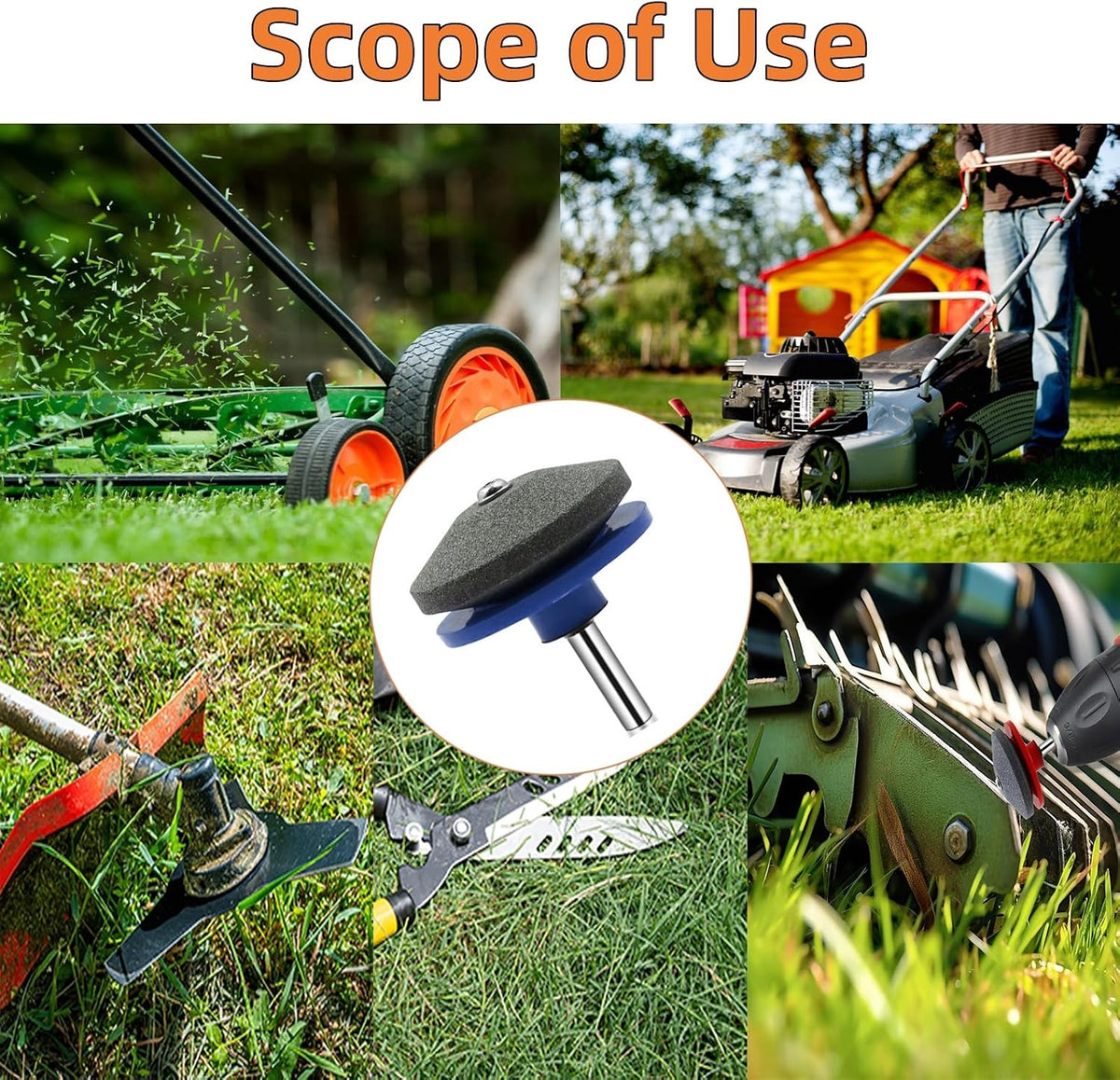 ⚙️ Lawn Mower Blade Sharpener 3‐Pack