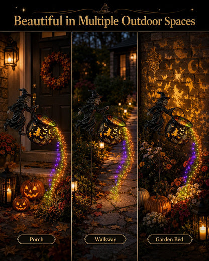 🎃Halloween Witch Cauldron Projection Garden Light – 🧙‍♀️Magical Outdoor Halloween Yard Decoration