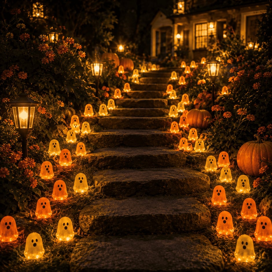 💥 LAST DAY 50% OFF👻 Glow-in-the-Dark Mini Ghosts – 8-Colour Halloween Mix
