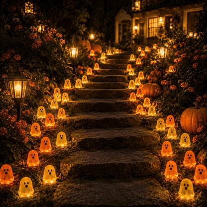 💥 LAST DAY 50% OFF👻 Glow-in-the-Dark Mini Ghosts – 8-Colour Halloween Mix