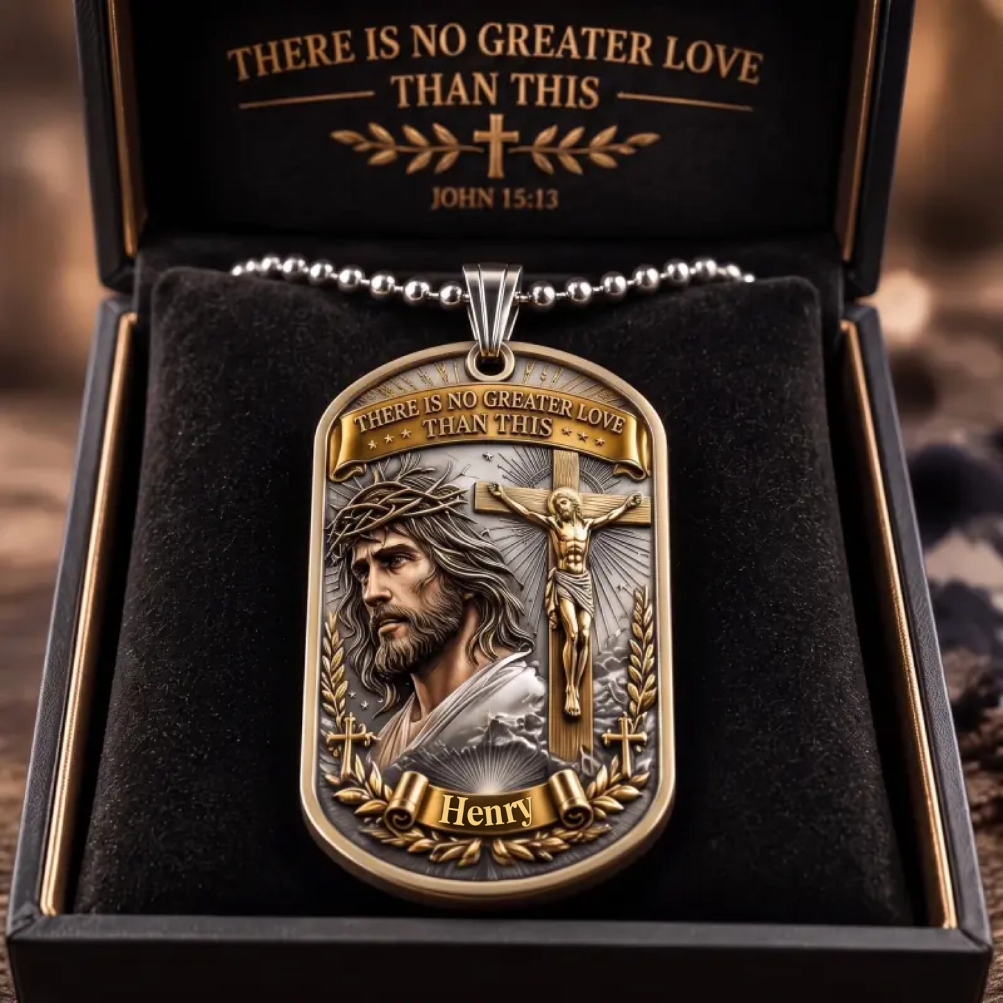 Personalized Reversible Faith Dog Tag Necklace – Wear the Complete Story of Sacrifice & Victory