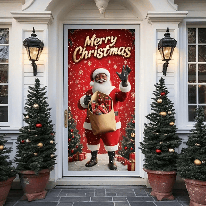 🎅Santa Claus Christmas Door Banner – 🎉Festive Holiday Entrance Decoration