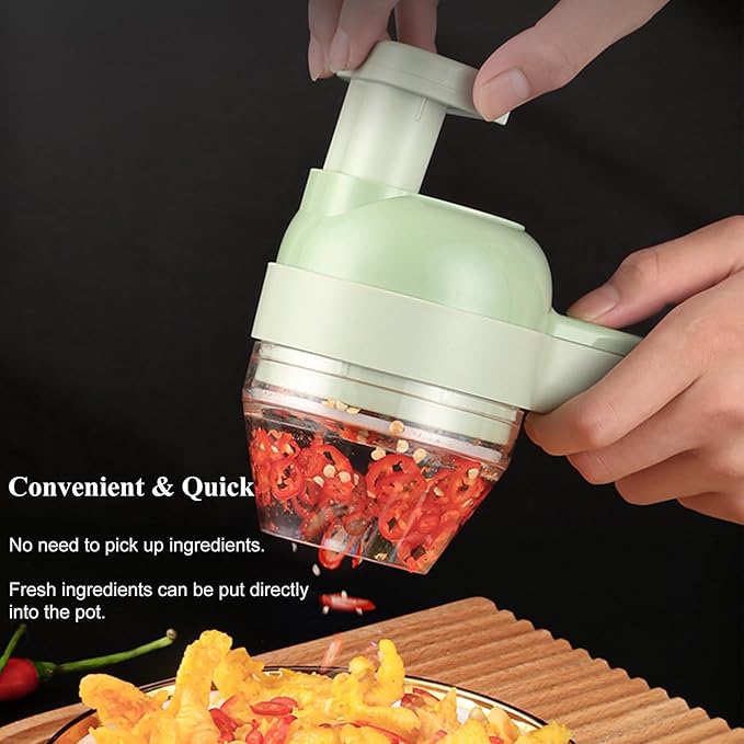 4 in 1 Electric Vegetable Chopper Set, Electric Food Processor