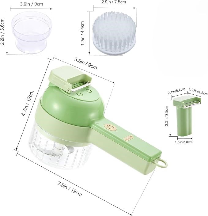 4 in 1 Electric Vegetable Chopper Set, Electric Food Processor