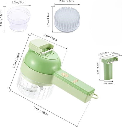 4 in 1 Electric Vegetable Chopper Set, Electric Food Processor
