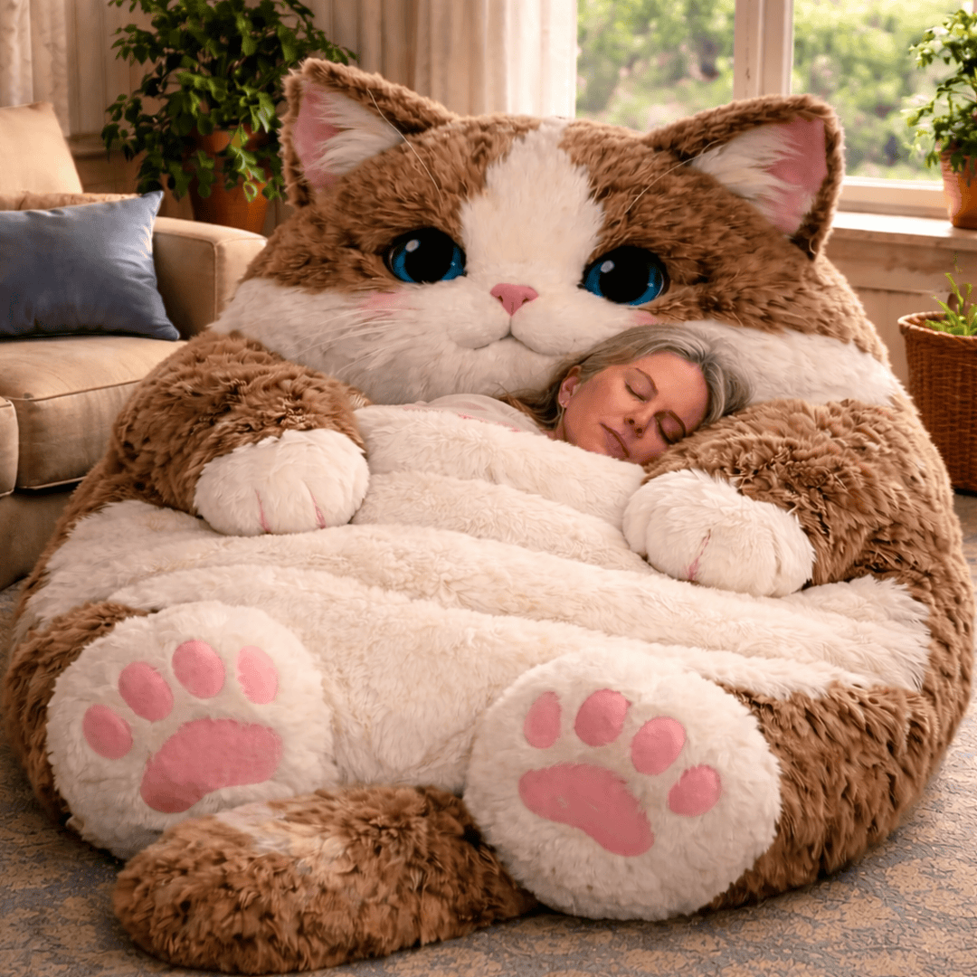 🐱 Fluffy cat sleeping bag – Soft, Warm & Purrfectly Cozy😴💤