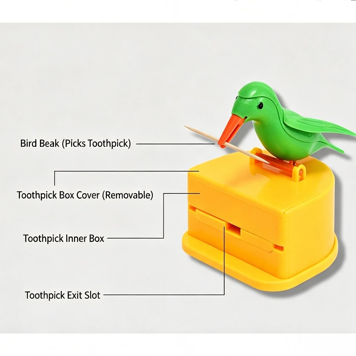 🌞LIMITED-TIME 50% OFF - 😆Super fun woodpecker toothpick holder